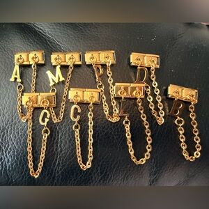 Gold Initial Chain Italian Charm Links – Personalized Letter Dangle Charms